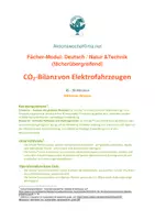 Vorschau - Stundenentwürfe - AwK CO2 Bilanz von Elektrofahrzeugen (Stundenentwurf+AB) - Deckblatt