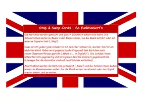 Vorschau - Spiele - Classroom Phrases (Stop & Swap Cards) - Seite 1