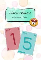 Vorschau - Fördermaterial/Inklusion - Ziffernplakate | Zahlenplakate in Montessori-Farben - Deckblatt