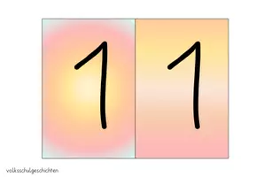 Vorschau - Bildkarten - Stationsschilder - 3 Versionen (Farbverlauf, bunt, pastell) - Seite 1