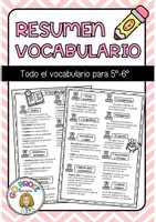 Vista previa - Refuerzo / NEE / Materiales de apoyo - Resumen para Lengua: todo el vocabulario de 5º y 6º - Portada