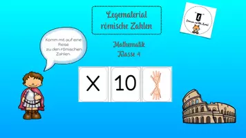 Vorschau - Präsentationen/Tafelbilder - Legematerial zu den römische Zahlen - Deckblatt