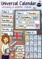 Vorschau - Poster - Universal Calendar & Weather Manager / Tafelkalender Englisch - Seite 1