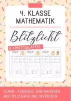 Vorschau - Arbeitsblätter - Blitzlicht 1 - Rechenfrühstück: Wiederholung 3. Klasse - Deckblatt