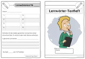 Vorschau - Arbeitsblätter - Lernwörter-Testheft | Grundwortschatz überprüfen - Seite 3