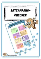 Vorschau - Arbeitsblätter - Satzanfang-Checker (Satzanfang-Heftchen) - Deckblatt