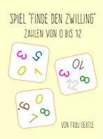 Vorschau - Spiele - Spiel "Finde den Zwilling": Zahlen 0-12 - Deckblatt