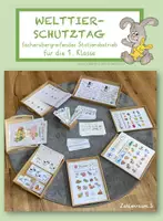 Vorschau - Arbeitsblätter - Stationsbetrieb TIERE Welttierschutztag – 1. Klasse fächerübergreifend - Seite 1