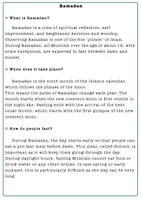 Vista previa - Juegos / Gamificación - Ramadan Worksheets: Quiz, Match the definition, define true or false / Hojas de trabajo de Ramadán: prueba, coincidencia, verdadero o falso - página 2