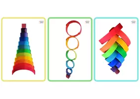 Vista previa - Tarjetas / Manipulativos - Flashcards Figuras Arcoiris Waldorf - página 2