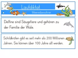 Vorschau - Arbeitsblätter - Laufdiktat Meeresbewohner - Seite 2