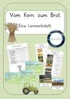 Vorschau - Arbeitsblätter - Vom Korn zum Brot: Lernwerkstatt - Deckblatt