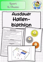 Vorschau - Stundenentwürfe - Ausdauer Hallenbiathlon Sportunterricht 5. Klasse Lehrplan Plus - Deckblatt