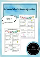Vorschau - Fördermaterial/Inklusion - Lernwörtertrainingsplan Klasse 2 - Deckblatt