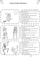 Vorschau - Arbeitsblätter - Lese-Mal-Blätter Halloween Klasse 1 und 2 - Seite 3