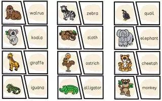 Vorschau - Spiele - Zoo Animals - Puzzle Pairs - Seite 1