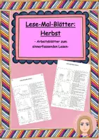 Vorschau - Arbeitsblätter - Lese-Mal-Blätter Herbst Klasse 1 und 2 - Deckblatt