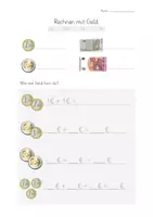 Vorschau - Arbeitsblätter - das Geld: Arbeitsblätter (1./2. Klasse) - Seite 1
