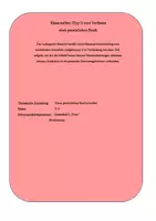 Vorschau - Klassenarbeiten - Klassenarbeit: Einen persönlichen Brief schreiben - Deckblatt