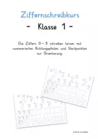 Vorschau - Arbeitsblätter - Ziffernschreibkurs - Deckblatt