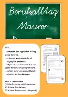 Vorschau - Arbeitsblätter - Maurer - In den Alltag einfühlen - Deckblatt
