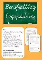 Vorschau - Arbeitsblätter - Logopäde / Logopädin - in den Alltag einfühlen - Deckblatt