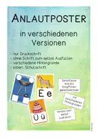 Vorschau - Poster - Anlautposter in österreichischer Schulschrift - Deckblatt