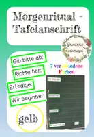 Vorschau - Poster - Tafelmaterial Morgenritual - gelb (Klassenorganisation) - Seite 1