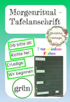 Vorschau - Poster - Tafelmaterial Morgenritual - grün (Klassenorganisation) - Deckblatt