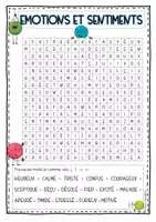 Vorschau - Arbeitsblätter - Suchsel - Emotions et Sentiments - Seite 3