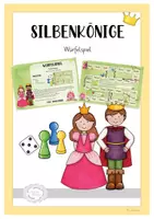 Vorschau - Spiele - Silbenkönige, Würfelspiel (Wortschatz Früchte und Gemüse) - Deckblatt