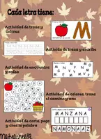 Vista previa - Hojas de trabajo - Practicando Trazo y Letras -Vocabulario de Otoño- - página 3