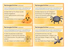 Vorschau - Arbeitsblätter - Rechengeschichten ZR20 Halloween - Seite 1