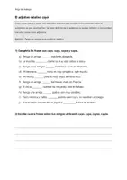 Vorschau - Arbeitsblätter - El adjetivo relativo cuyo - Deckblatt
