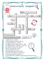 Vorschau - Arbeitsblätter - Satzglieder - Rätsel, Kreuzworträtsel (Grammatik, Klasse 5/6) - Seite 1