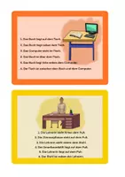 Vorschau - Aufgabenkarten - Pop it Fächer - Präpositionen und Dativ - Im Klassenzimmer - DaZ - Seite 2