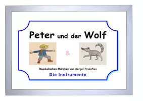 Vorschau - Unterrichtsreihen - Kamishibai - Peter und der Wolf (Instrumente) - Deckblatt