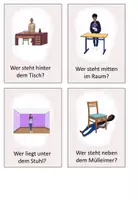 Vorschau - Stationenlernen - Lesespiel "Wo sind die Schüler?" Im Klassenzimmer - Dativ + Präpositionen - DaZ - Seite 2