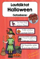 Vorschau - Arbeitsblätter - Laufdiktat/ Schleichdiktat Halloween Klasse 2-3 - Deckblatt