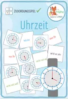 Vorschau - Spiele - Uhrzeit - Paare Finden Spiel / Zuordnungsaktivität - Deckblatt