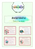 Vorschau - Aufgabenkarten - Abschreibtext Deutsch - in der Schule - Deckblatt