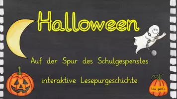 Vorschau - Interaktives Material - Halloween oder Finde das Schulgespenst interaktiv - Deckblatt