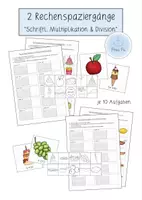 Vorschau - Arbeitsblätter - Rechenspaziergang - Schriftliche Multiplikation & Division - Deckblatt