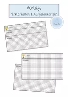 Vorschau - Aufgabenkarten - Vorlage Erklär- & Aufgabenkarten (Mathe) - Deckblatt