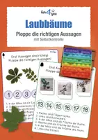 Vorschau - Stationenlernen - Laubbäume - Richtig oder falsch - Plopper - Deckblatt