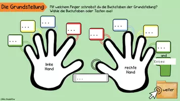 Vorschau - Präsentationen/Tafelbilder - 10-Finger-Tastschreiben: interaktive PDF Grundstellung (asdf jklö + Enter + Löschtaste) - Seite 3
