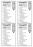 Vorschau - Merkblätter - Fachbegriffe Sammlung für den Deutschunterricht - Deckblatt