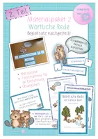 Vorschau - Arbeitsblätter - Materialpaket 2 Wörtliche Rede - Begleitsatz nachgestellt - Deckblatt