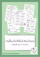 Vorschau - Arbeitsblätter - Halbschriftliche Multiplikation & Divisionn (Gesamtpaket) - Deckblatt