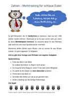 Vorschau - Arbeitsblätter - Zahlen-Merktraining für schlaue Eulen (Video und PDF) - Seite 1